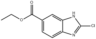 2-CHLORO-3H-BENZIMIDAZOLE-5-CARBOXYLIC ACID ETHYL ESTER Struktur