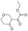 2-オキソ-2-(4-オキソテトラヒドロ-2H-ピラン-3-イル)酢酸エチル 化学構造式