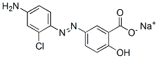 5-[(4-アミノ-2-クロロフェニル)アゾ]-2-ヒドロキシ安息香酸/ナトリウム 化学構造式