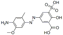 5-[(4-amino-5-methoxy-2-tolyl)azo]-3-sulphosalicylic acid Structure