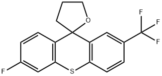 6'-fluoro-4,5-dihydrospiro[furan-2(3H),9'-[9H]thioxanthene] 结构式