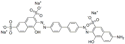 3-[[4'-[(6-amino-1-hydroxy-3-sulpho-2-naphthyl)azo][1,1'-biphenyl]-4-yl]azo]-4-hydroxynaphthalene-2,7-disulphonic acid, sodium salt,85749-99-1,结构式