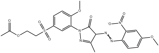 85750-11-4 2-[[3-[2,4-dihydro-4-[(4-methoxy-2-nitrophenyl)azo]-5-methyl-3-oxo-3H-pyrazol-2-yl]-4-methoxyphenyl]sulphonyl]ethyl acetate
