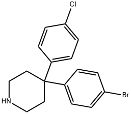 4-(4-BROMOPHENYL)-4-(4-CHLOROPHENYL)PIPERIDINE Structure