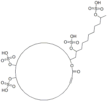 (3E)-30-(2,10-disulfooxyundecyl)-2-oxo-16,18-disulfooxy-1-oxacyclotria cont-3-ene 化学構造式