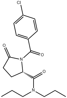 (S)-1-(4-chlorobenzoyl)-5-oxo-N,N-dipropylpyrrolidine-2-carboxamide 结构式