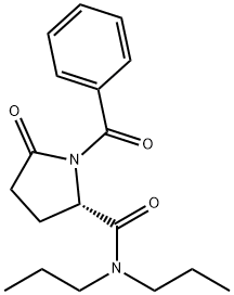 (S)-1-benzoyl-5-oxo-N,N-dipropylpyrrolidine-2-carboxamide  Structure