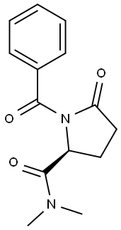 (S)-1-benzoyl-N,N-dimethyl-5-oxopyrrolidine-2-carboxamide 结构式