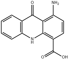 1-Amino-9-oxo-4-acridnecarboxylic acid 化学構造式