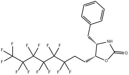 (4S,5R)-(-)-4-ベンジル-5-(3,3,4,4,5,5,6,6,7,7,8,8,8-トリデカフルオロオクチル)-2-オキサゾリジノン, 99% 化学構造式