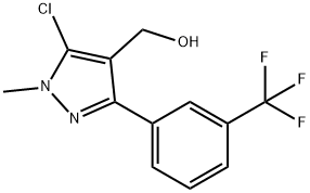 5-CHLORO-1-METHYL-3-[3-(TRIFLUOROMETHYL)PHENYL]-1H-PYRAZOLE-4-METHANOL 化学構造式