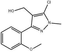 5-CHLORO-3-(2-METHOXYPHENYL)-1-METHYL-1H-PYRAZOLE-4-METHANOL,857640-45-0,结构式