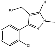 5-CHLORO-3-(2-CHLOROPHENYL)-1-METHYL-1H-PYRAZOLE-4-METHANOL,857640-49-4,结构式