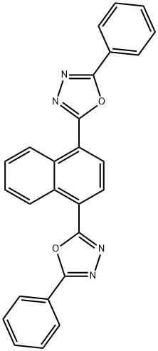 2,2'-(naphthalene-1,4-diyl)bis[5-phenyl-1,3,4-oxadiazole]  Structure