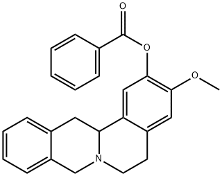 6H-Dibenzo[a,g]quinolizin-2-ol,  5,8,13,13a-tetrahydro-3-methoxy-,  benzoate  (ester)  (9CI),85769-49-9,结构式