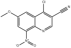 3-Quinolinecarbonitrile, 4-chloro-6-Methoxy-8-nitro- Structure