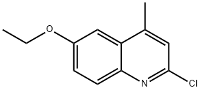 2-CHLORO-6-ETHOXY-4-METHYLQUINOLINE 化学構造式