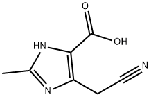 1H-Imidazole-5-carboxylic  acid,  4-(cyanomethyl)-2-methyl- Structure