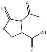 4-Thiazolidinecarboxylic  acid,  3-acetyl-2-imino- 结构式