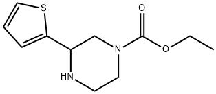 3-THIOPHEN-2-YL-PIPERAZINE-1-CARBOXYLIC ACID ETHYL ESTER 化学構造式