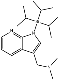 858116-59-3 1H-Pyrrolo[2,3-b]pyridine-3-methanamine, N,N-dimethyl-1-[tris(1-methylethyl)silyl]-