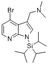 4-溴-N,N-二甲基-1-[三(1-甲基乙基)硅酯]-1H-吡咯并[2,3-B]吡啶-3-甲胺, 858116-79-7, 结构式