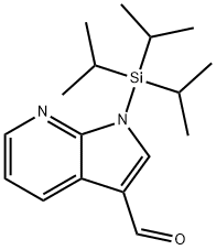 1H-Pyrrolo[2,3-b]pyridine-3-carboxaldehyde, 1-[tris(1-methylethyl)silyl]- Structure