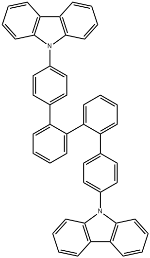2,2'-bis(4-(carbazol-9-yl)phenyl)-biphenyl 化学構造式