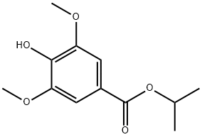 4-ヒドロキシ-3,5-ジメトキシ安息香酸イソプロピル 化学構造式