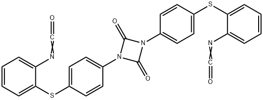 2,4-dioxo-1,3-diazetidine-1,3-diylbis(p-phenylenethio-o-phenylene) diisocyanate Structure