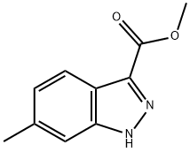 6-メチル-1H-インダゾール-3-カルボン酸メチル 化学構造式