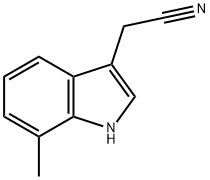 7-メチル-1H-インドール-3-アセトニトリル 化学構造式