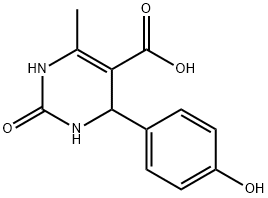 1,2,3,4-Tetrahydro-4-(p-hydroxyphenyl)-6-methyl-2-oxo-5-pyrimidinecarboxylic aci Structure