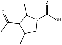 1-Pyrrolidinecarboxylic  acid,  3-acetyl-2,4-dimethyl- 结构式