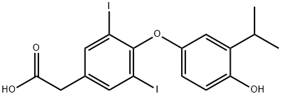 4-(4-hydroxy-3-isopropylphenoxy)-3,5-diiodophenylacetic acid           Struktur
