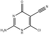2-AMINO-4-CHLORO-6-OXO-1,6-DIHYDROPYRIMIDINE-5-CARBONITRILE Struktur