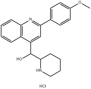 2-(4-Methoxyphenyl)-α-2-piperidinyl-4-quinolinemethanol Dihydrochloride Struktur