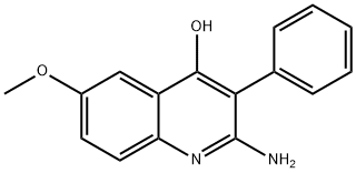 2-AMINO-4-HYDROXY-6-METHOXY-3-PHENYLQUINOLINE Structure