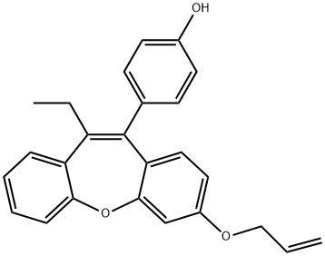 3-(Allyloxy)-10-ethyl-11-(4-hydroxyphenyl)dibenzo(b,f)oxepin,85850-85-7,结构式