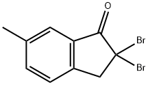 2,2-DIBROMO-2,3-DIHYDRO-6-METHYL-1H-INDEN-1-ONE 结构式