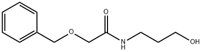 N-(3-ヒドロキシプロピル)ベンジルオキシアセトアミド 化学構造式