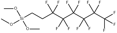 (3,3,4,4,5,5,6,6,7,7,8,8,8-トリデカフルオロオクチル)トリメトキシシラン 化学構造式
