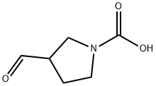 1-Pyrrolidinecarboxylic acid, 3-forMyl- 化学構造式