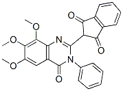 1H-Indene-1,3(2H)-dione,  2-(3,4-dihydro-6,7,8-trimethoxy-4-oxo-3-phenyl-2-quinazolinyl)- Struktur