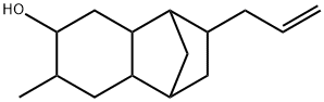 デカヒドロ-7-メチル-3-(2-プロペニル)-1,4-メタノナフタレン-6-オール 化学構造式