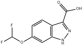 6-(Difluoromethoxy)-1H-indazole-3-carboxylic acid Struktur
