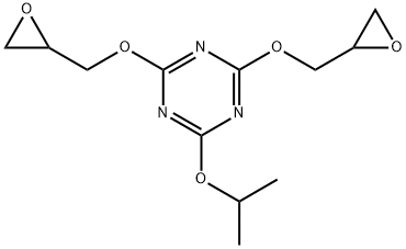 2-(1-メチルエトキシ)-4,6-ビス(オキシラン-2-イルメトキシ)-1,3,5-トリアジン 化学構造式