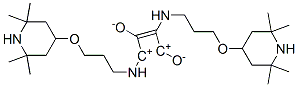 1,3-dioxido-2,4-bis[[3-[(2,2,6,6-tetramethyl-4-piperidyl)oxy]propyl]amino]cyclobutenediylium 化学構造式