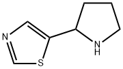 5-(2-吡咯烷基)噻唑 结构式