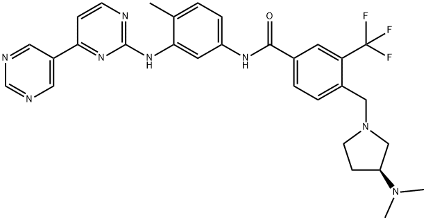 巴氟替尼, 859212-16-1, 结构式